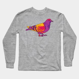 Rainbow Pigeon Long Sleeve T-Shirt